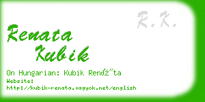 renata kubik business card